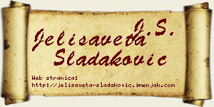 Jelisaveta Sladaković vizit kartica